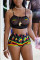 Black Sexy Mesh See-through Two Pieces Set