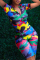 Camouflage Fashion Sexy Print zipper Colorblock Short Sleeve Turndown Collar 