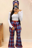 Multi-color Fashion Sexy adult Patchwork Print Three-Piece Suits Boot Cut Long Sleeve Two Pieces
