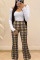 Black yellow Fashion Sexy adult Patchwork Print Three-Piece Suits Boot Cut Long Sleeve Two Pieces