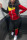 Black and red Casual Sportswear Solid Patchwork Turndown Collar Long Sleeve Two Pieces