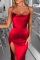 Red Sexy Backless Cross Sling Dress