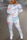 White Sportswear Letter Print Zipper Collar Long Sleeve Two Pieces