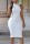 White Sexy Round Neck Sleeveless Dress