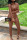 Coffee Elastic Fly Long Sleeve Mid Print Patchwork pencil Pants