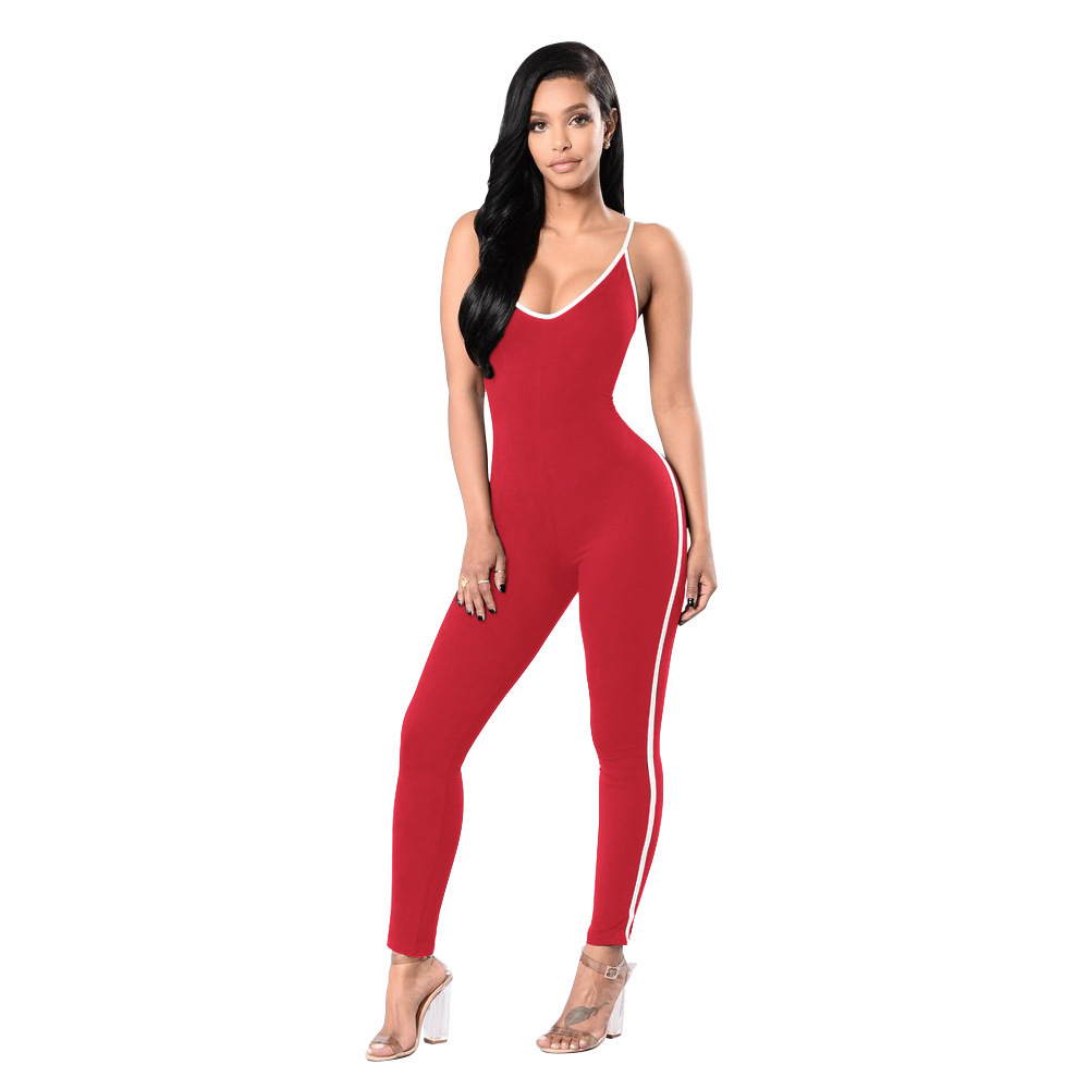 red jumpsuit with sleeves