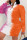 Orange Fashion Sexy Plus Size Gradual Change Print Basic Turndown Collar Printed Dress