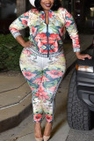 Camouflage Sexy Print Patchwork Plus Size 