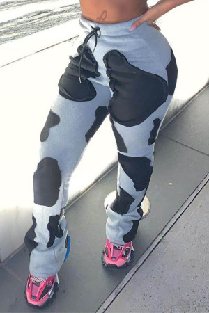 Grey Street Print Bandage Bottoms