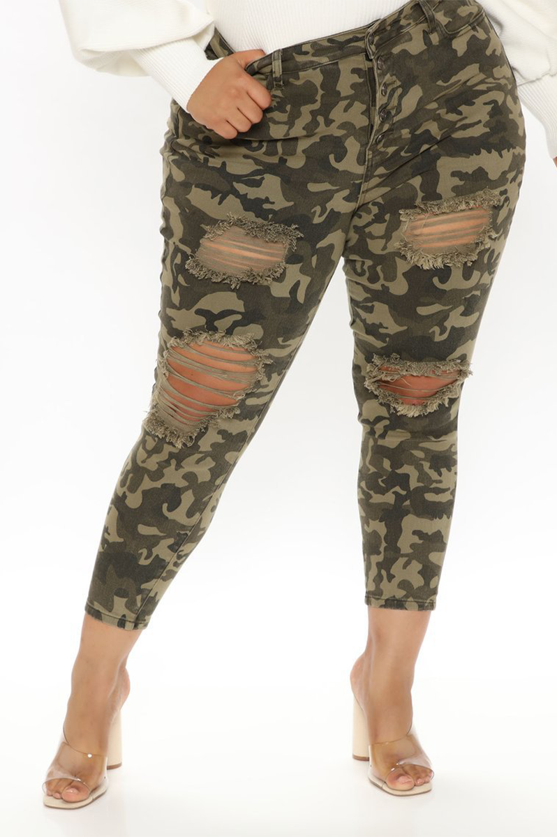 plus size camouflage sweatpants