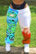 Black Fashion Printed Mid Waist Loose Trousers