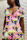 Yellow and pink Casual Print Short Sleeve V Neck Jumpsuits