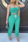 FruitGreen Sexy Fashion Strapless Top Trousers Set