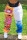 Multicolor Fashion Printed Mid Waist Loose Trousers