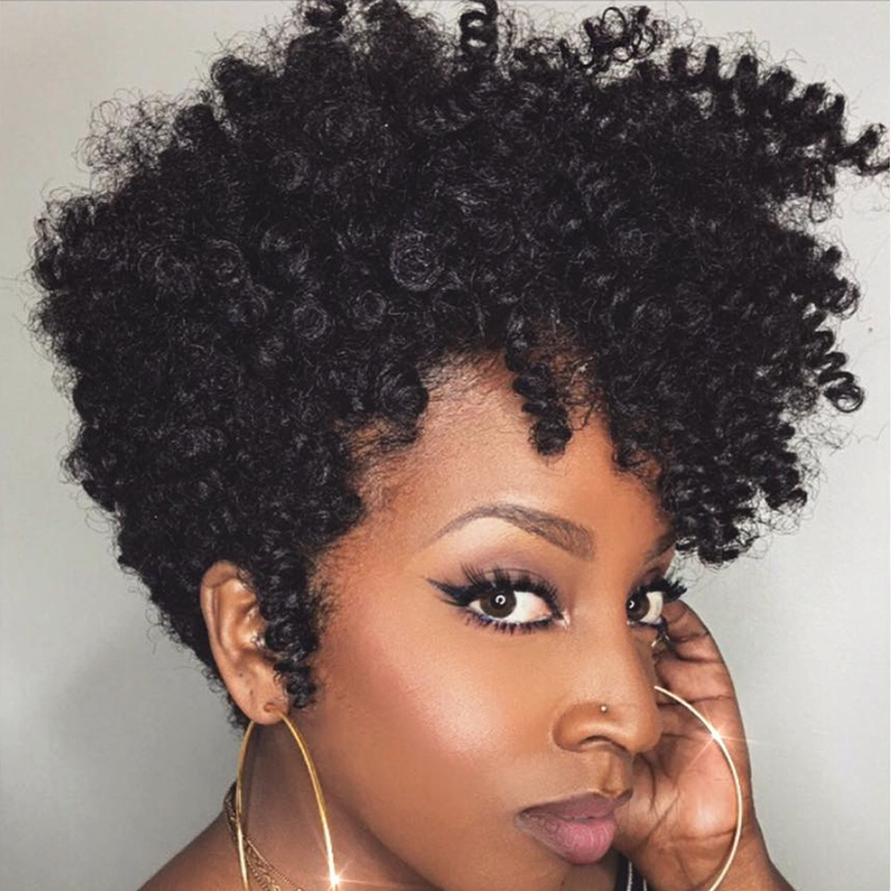 

Black Fashion Personality Short Curly Hair Wigs