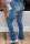 Blue Fashion Sexy Solid Ripped High Waist Skinny Jeans