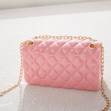 Pink Fashion Diamond Shoulder Messenger Bag