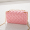 Pink Fashion Diamond Shoulder Messenger Bag