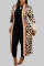 Black cardigan Leopard Print Camouflage Lips Print Print Long Sleeve Outerwear