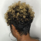 Black Fashion Short Curly Hair Gold Wigs