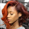 Wine Red Fashion Personality Curly Wigs
