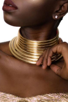 Gold Punk Casual Multilayer Necklace