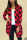 Red Casual Plaid Split Joint O Neck Outerwear