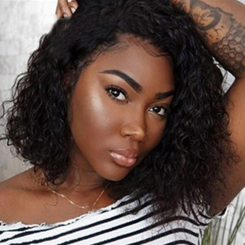 Black Fashion Short Curly Wig