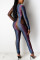 Multicolor Fashion Sexy Patchwork Hollowed Out Skinny Jumpsuits