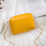 Yellow Fashion Letter Print Crossbody Bag
