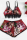 Red Sexy Printed Underwear Two-piece Set
