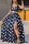 Deep Blue Fashion Sexy Plus Size Dot Print With Belt V Neck Printed Dress