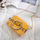 Yellow Fashion Letter Print Crossbody Bag