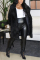 White Fashion Casual Solid Cardigan Turndown Collar Outerwear