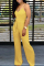 Yellow Sexy Lovely Jumpsuits