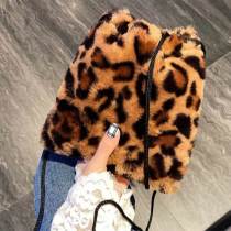 Brown Fashion Casual Animal Print Crossbody Bag
