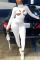 Cream White Sportswear Solid Hollowed Out O Neck Skinny Jumpsuits
