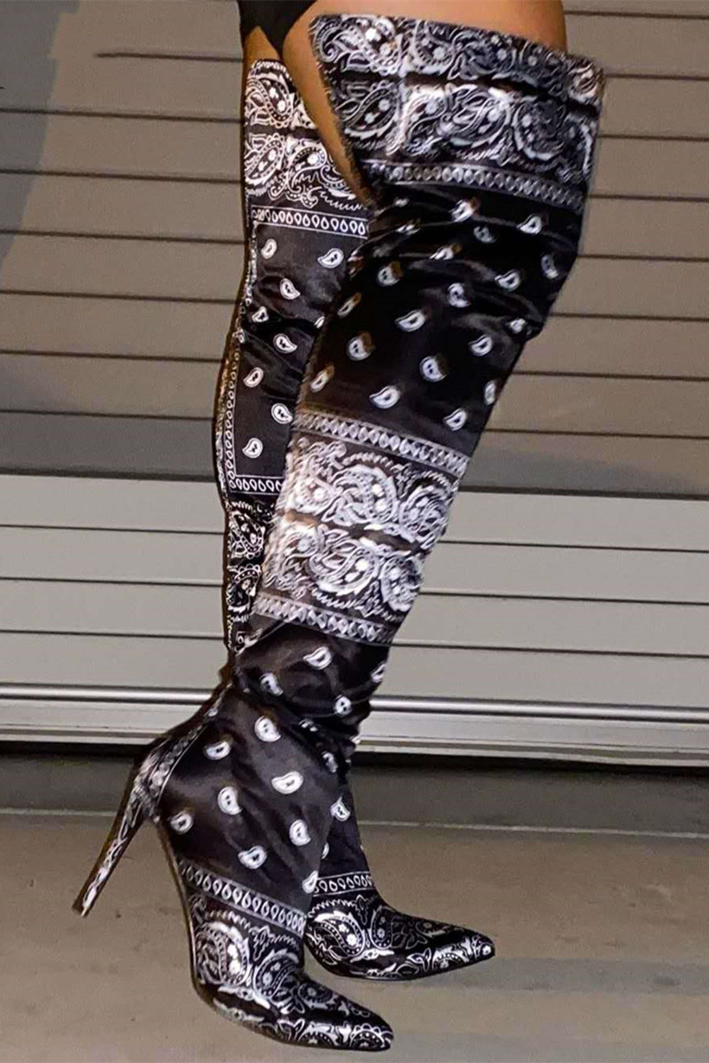 black pointed stiletto boots