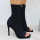 Black Daily Hollowed Out Sequins Pointed Leather Shoes