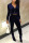 Deep Blue Sportswear Striped Patchwork O Neck Long Sleeve Two Pieces