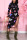 Black Sexy Print Butterfly Print Patchwork O Neck Pencil Skirt Dresses