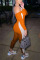 Orange Casual Split Joint Skinny Jumpsuits