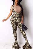 Leopard print Sexy Printing Sling Flared Pants (Only pants)
