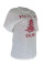 White Polyester O Neck Half Sleeve Print Patchwork  Tees & T-shirts