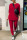 Red Work Daily Solid O Neck Long Sleeve Two Pieces