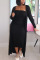Black Spandex Sexy Casual Solid Skinny Long Sleeve Two Pieces