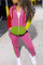 Pink Fashion Casual Patchwork Patchwork Hooded Collar Long Sleeve Two Pieces