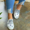 White Fashion Casual Split Joint Round Out Door Shoes