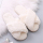 Cream White Casual Living Solid Color Keep Warm Plush Slippers
