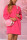 Pink Fashion Casual Solid Without Belt O Neck Long Sleeve Dress